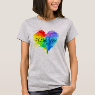 Grand T-shirt de coeur de #BeYou