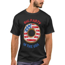 Grand T-Shirt de Donut Patriotique USA