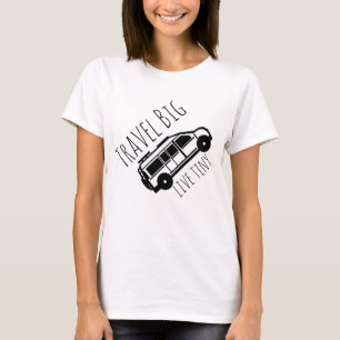 Grand T-shirt minuscule vivant de voyage