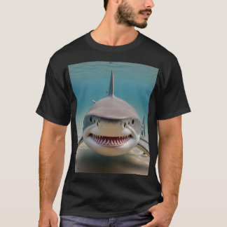 Grand T-shirt requin blanc