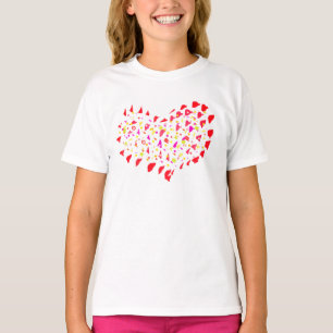 Grand T-Shirt Sportif Rouge Clair Peint en forme d