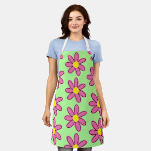 Grand tablier de fleurs roses