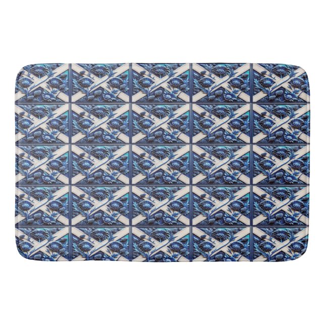 Grand tapis de bain avec chardons écossais (Devant)