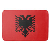 Grand tapis de bain avec drapeau d'Albanie