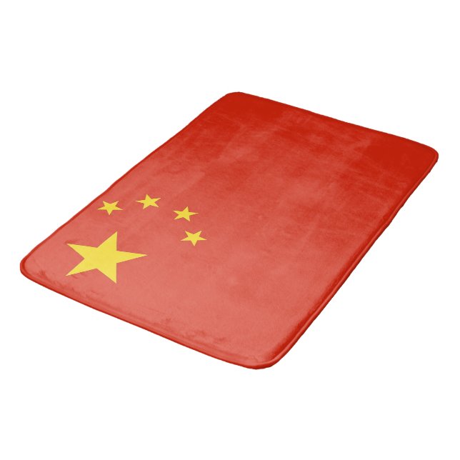 Grand tapis de bain avec drapeau de la Chine (Angle)