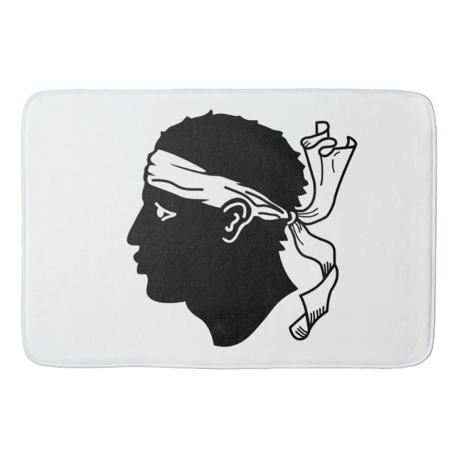 Grand tapis de bain avec drapeau de la Corse (Devant)