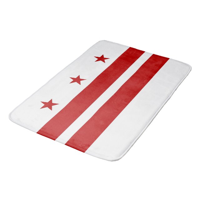 Grand tapis de bain avec drapeau de Washington DC, (Angle)