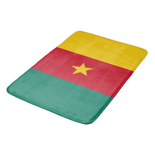 Grand tapis de bain avec drapeau du Cameroun