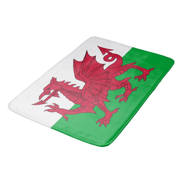 Grand tapis de bain avec drapeau du Pays de Galles (Angle)