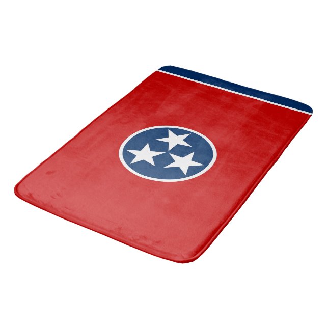 Grand tapis de bain avec drapeau du Tennessee, USA (Angle)