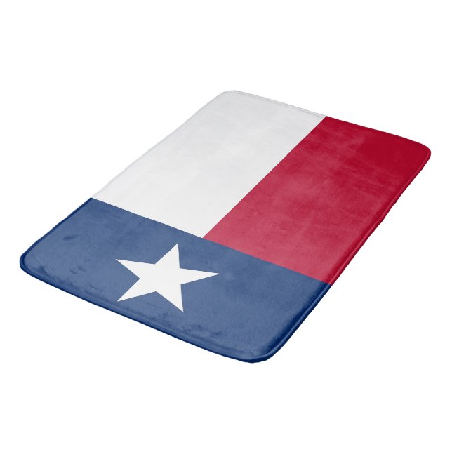 Grand tapis de bain avec drapeau du Texas, USA (Angle)