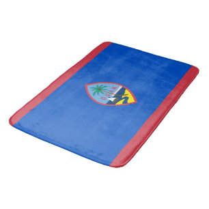 Grand tapis de bain avec le drapeau de Guam, USA