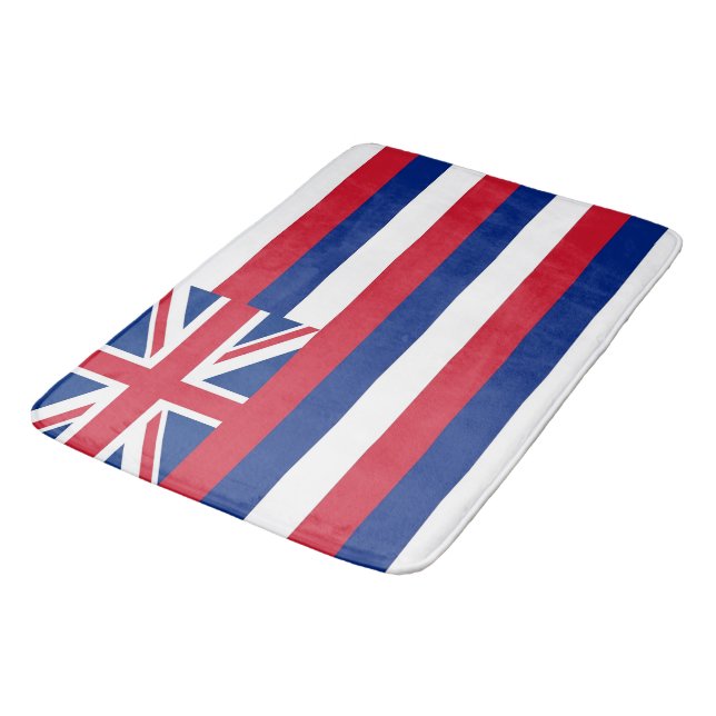 Grand tapis de bain avec le drapeau d'Hawaii, USA (Angle)