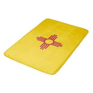 Grand tapis de bain avec le drapeau du Nouveau Mex