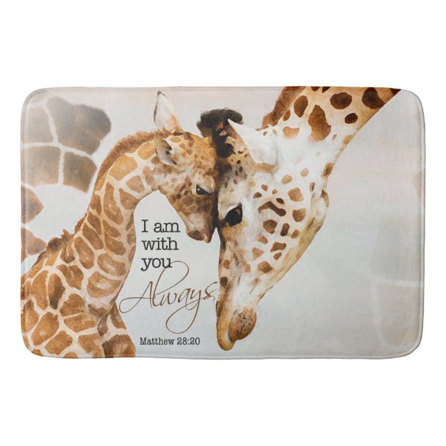 Grand tapis de bain de girafe (Devant)