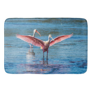 Grand tapis de bain de spatule rose