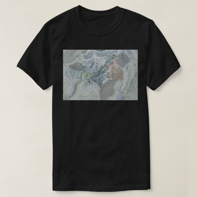 Grand Targhee Resort Trail Map T-Shirt (Design Front)