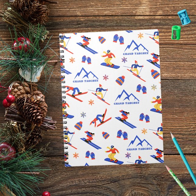 Grand Targhee Wyoming Ski Snowboard Pattern Notebook (Creator Uploaded)