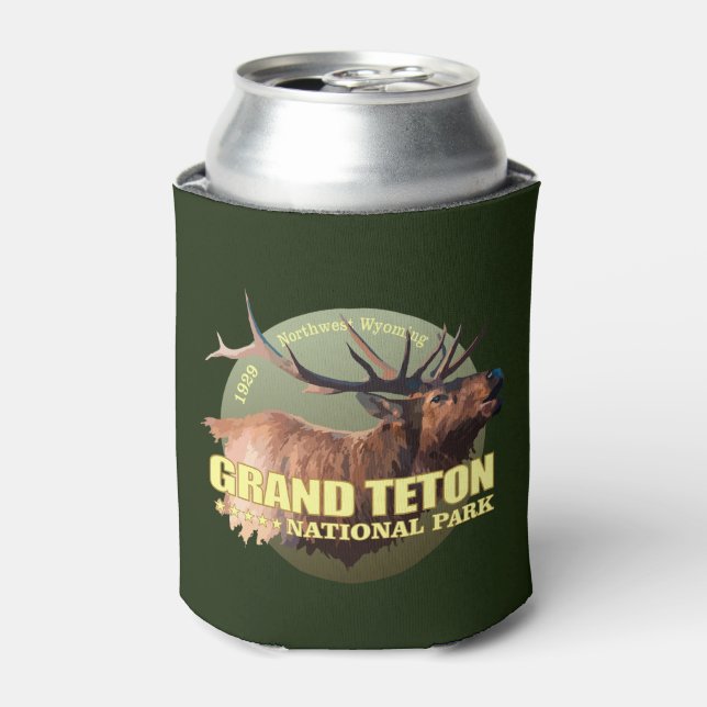 Grand Teton (Elk) WT Can Cooler (Can Front)