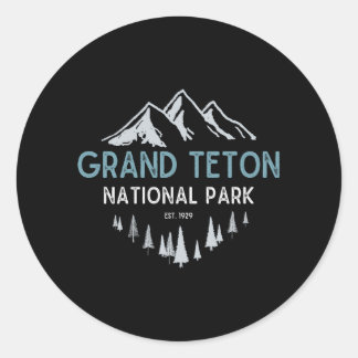 Grand Teton Grand Teton National Park Classic Round Sticker