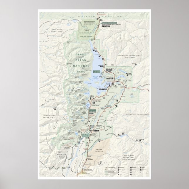 Grand Teton map poster (Front)