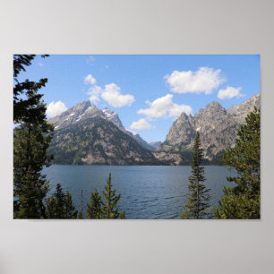 Grand Teton Mountains and Jenny Lake Poster