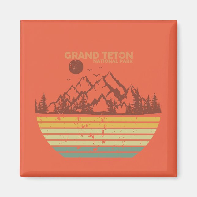 Grand Teton mountains National Park Wyoming Magnet (Front)