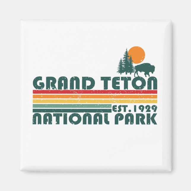 Grand Teton mountains National Park Wyoming Magnet (Front)