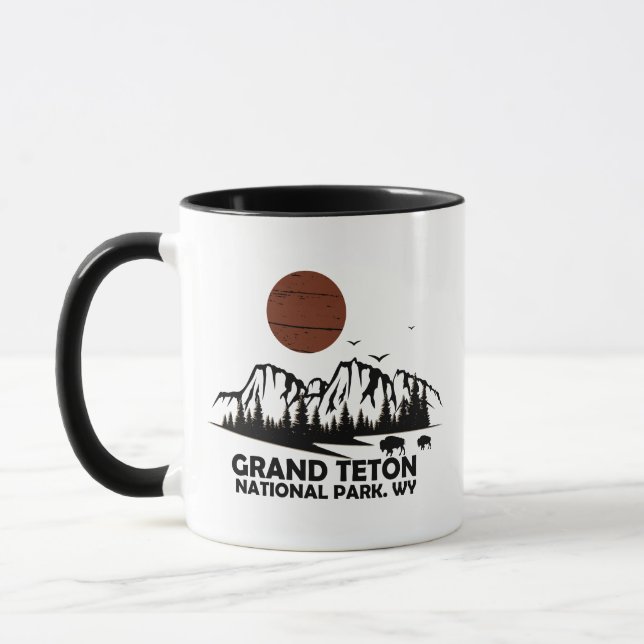 Grand Teton mountains National Park Wyoming Mug (Left)