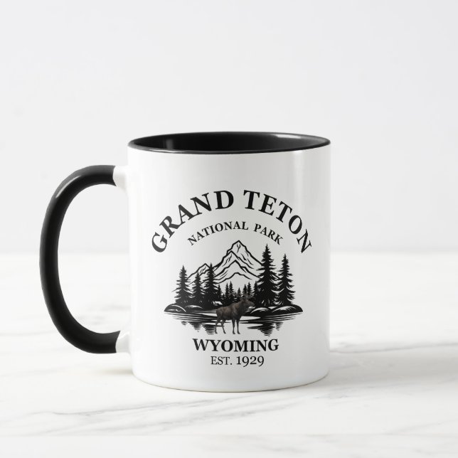 Grand Teton mountains National Park Wyoming Mug (Left)