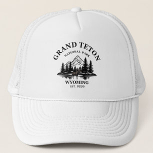 Grand Teton mountains National Park Wyoming Trucker Hat