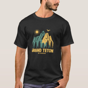 Grand Teton Mountains Wyoming Hiking Outdoors Vint T-Shirt