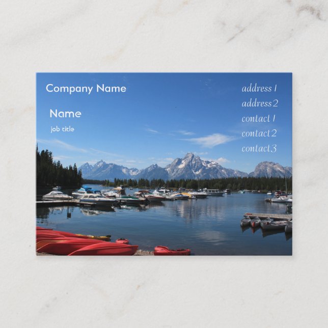 Grand Teton National Park Business Card (Front)
