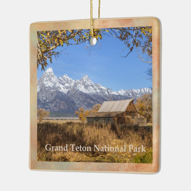 Grand Teton National Park Christmas Ornament (Left)