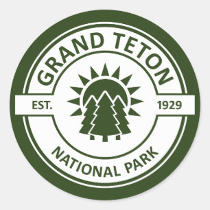 Grand Teton National Park Classic Round Sticker