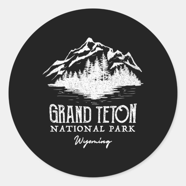 Grand Teton National Park Classic Round Sticker (Front)