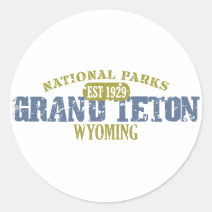 Grand Teton National Park Classic Round Sticker