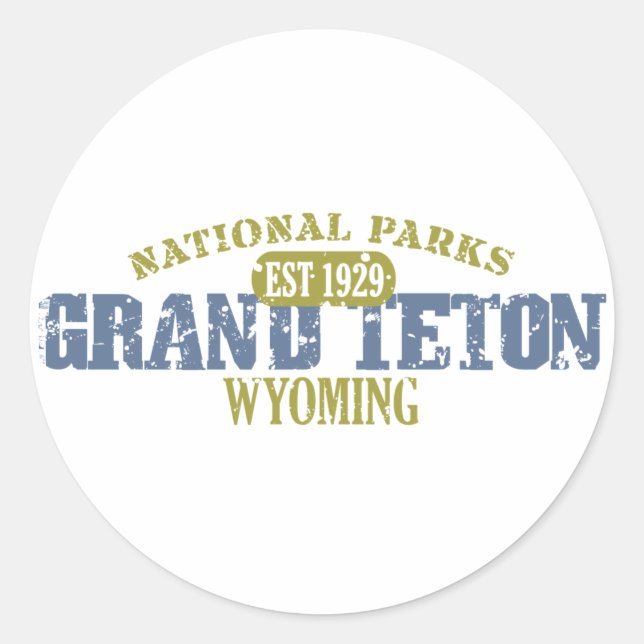 Grand Teton National Park Classic Round Sticker (Front)