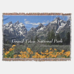 Grand Teton National Park Customizable Souvenir Throw Blanket