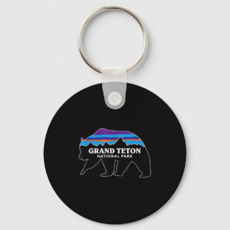 Grand teton national park grizzly bear minimalist keychain