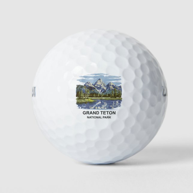 Grand Teton National Park Landscape  Golf Balls (Front)