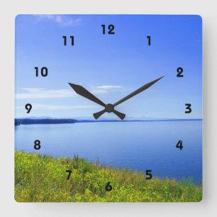 Grand Teton National Park.  Landscape photography Square Wall Clock