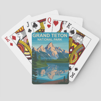Grand Teton National Park Landscape Travel Art Playing Cards