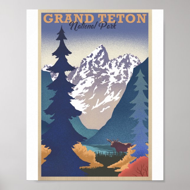 Grand Teton National Park Litho Poster (Devant)