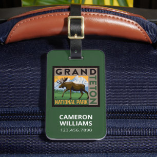 Grand Teton National Park Moose Luggage Tag