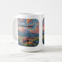 Grand Teton National Park Mountains Bison Wyoming