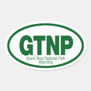 Grand Teton National Park Oval Sticker
