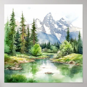 Grand Teton National Park Painting Print
