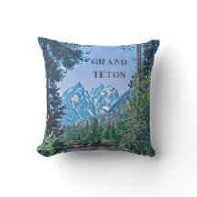Grand Teton National Park Pillow