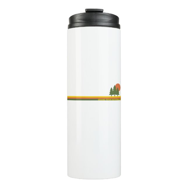 Grand Teton National Park Pine Trees Sun Thermal Tumbler (Front)